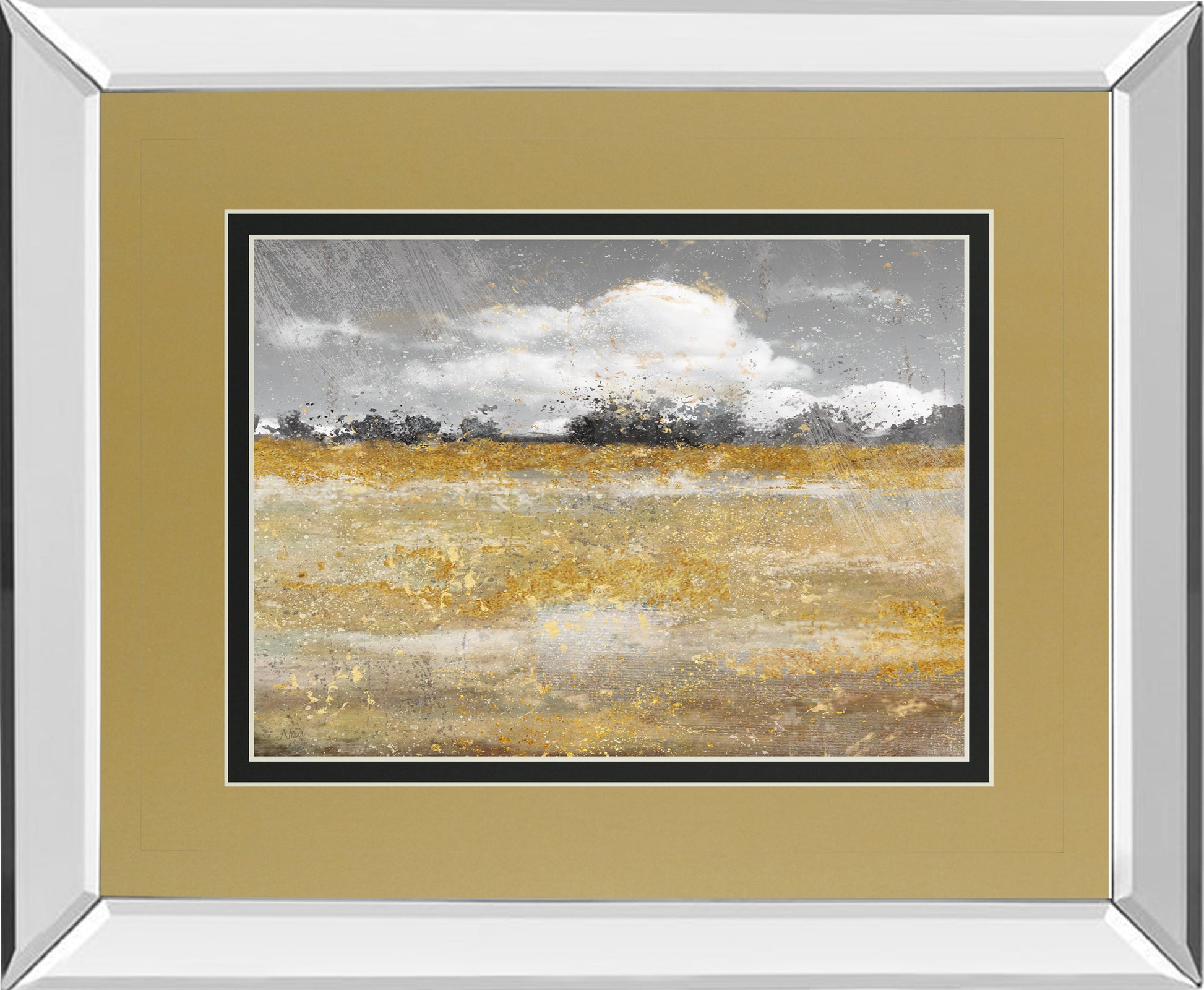 Mirrored Frame Meadow Shimmer II By Nan
