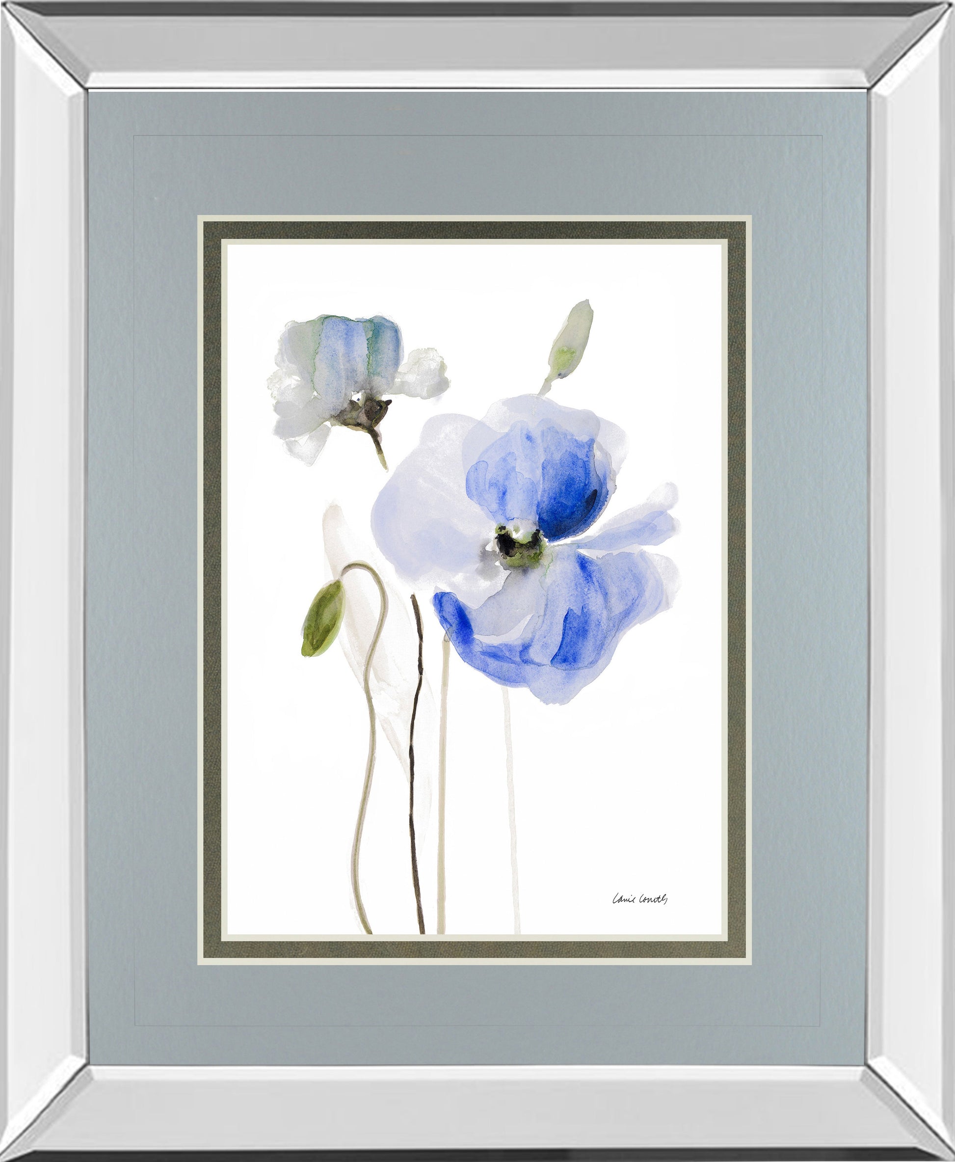 Mirrored Frame All Poppies I By Lanie Loreth