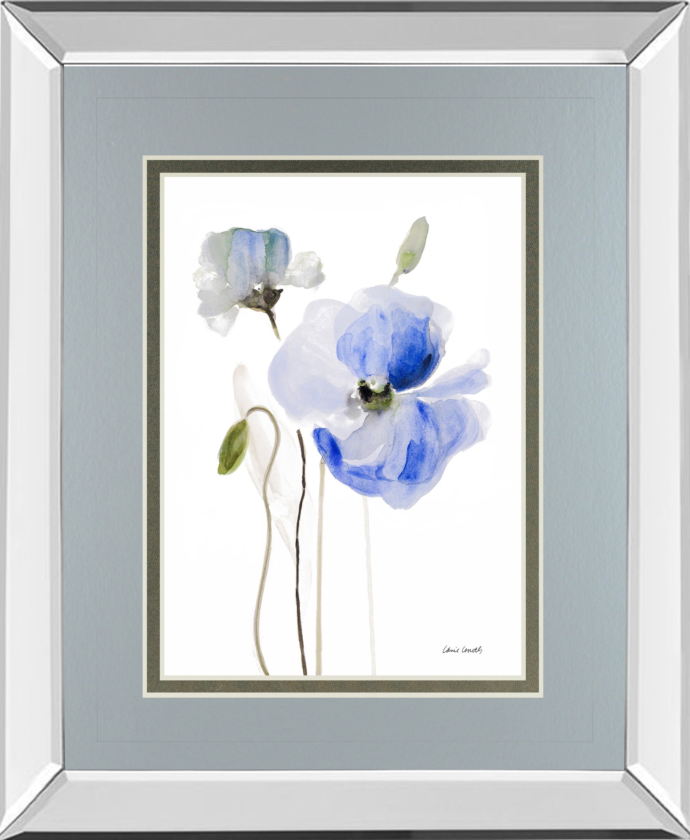 Mirrored Frame All Poppies I By Lanie Loreth
