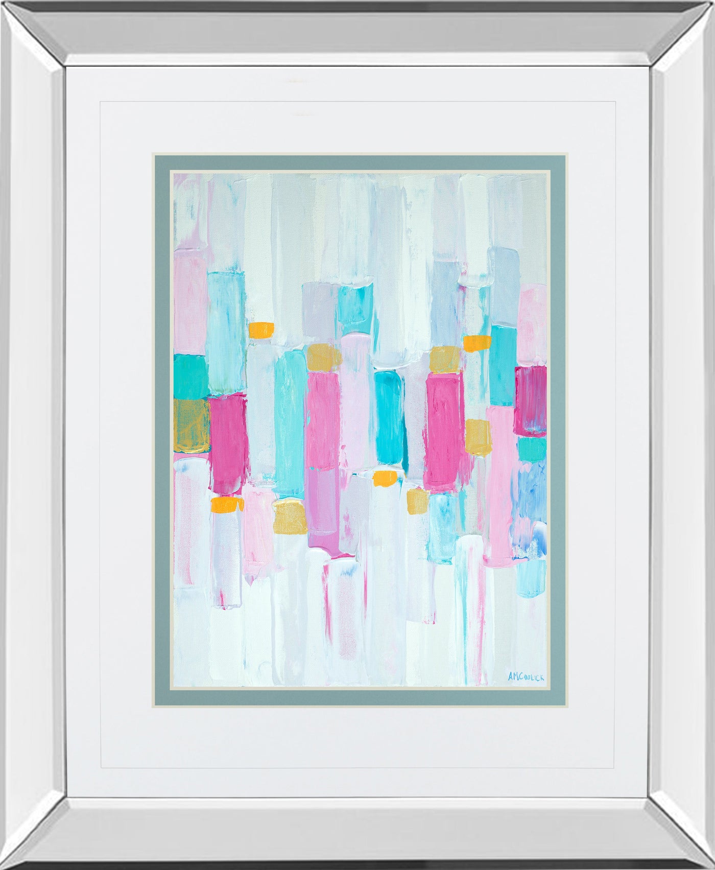 Mirrored Frame Cool Rhizome I By Ann Marie Coolick