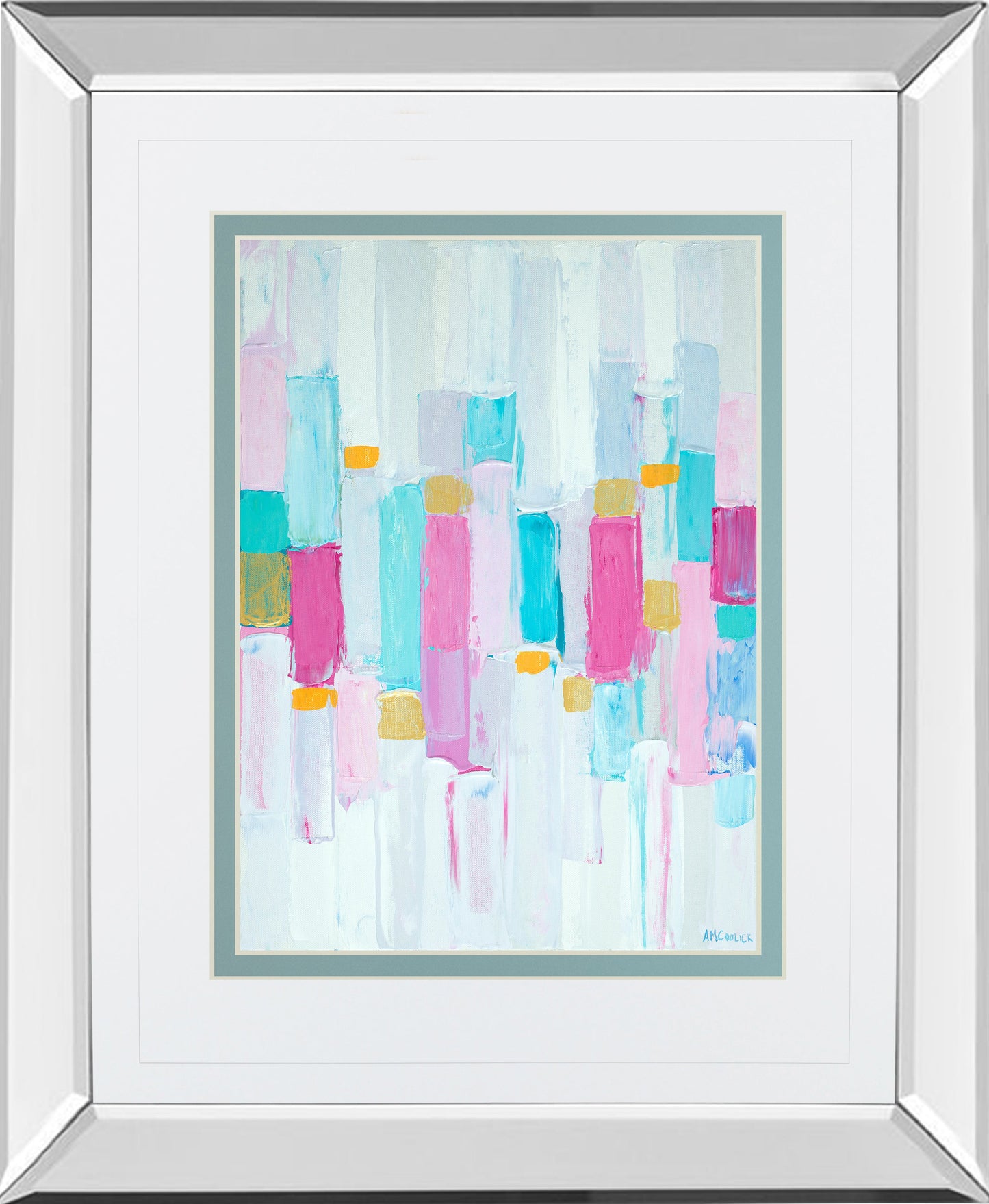 Mirrored Frame Cool Rhizome I By Ann Marie Coolick
