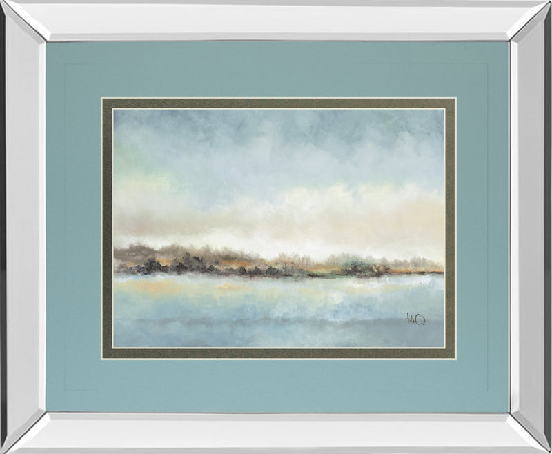 Mirrored Frame Calm Horizon By Tita Quintero