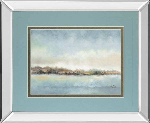 Mirrored Frame Calm Horizon By Tita Quintero