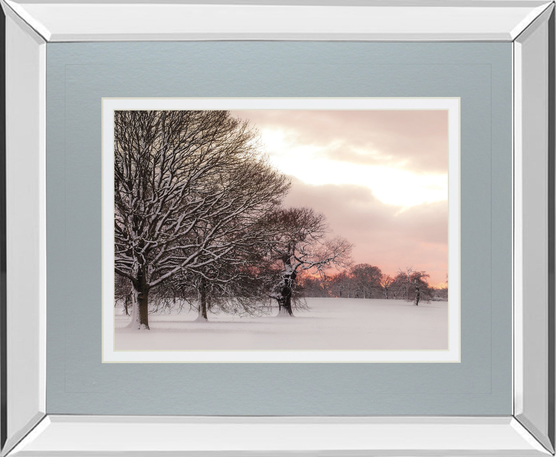 Mirrored Frame Rosy Sunset By Frank Assaf