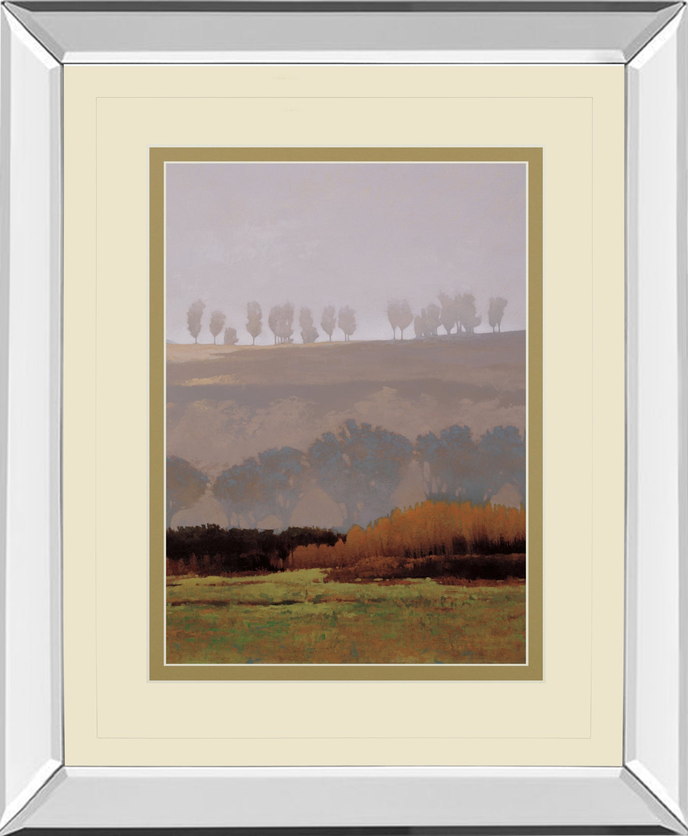 Mirrored Frame Trees Above The River By M. Bohne