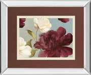 Mirrored Frame Deep Peonies II By Asia Jensen