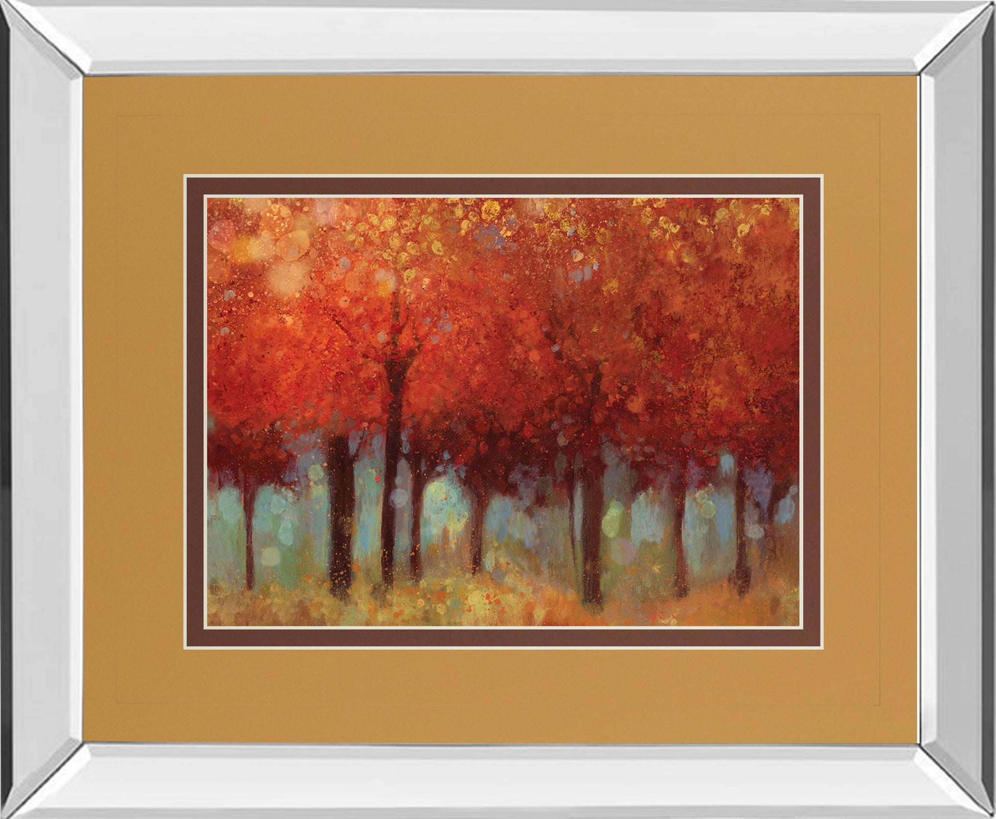 Mirrored Frame Red Forest By Asia Jensen