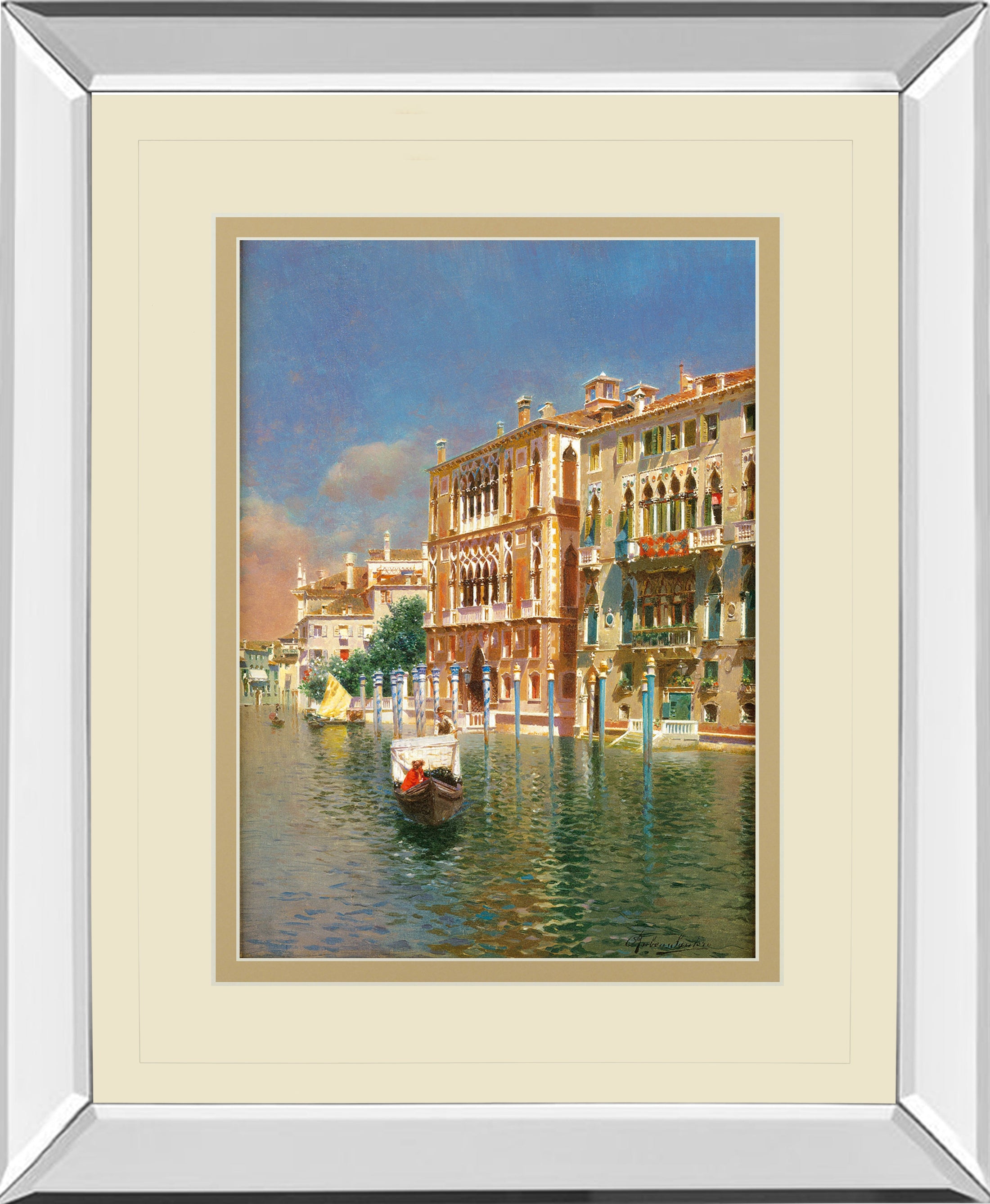 Mirrored Frame The Grand Canal, Venice By Rubens Santora