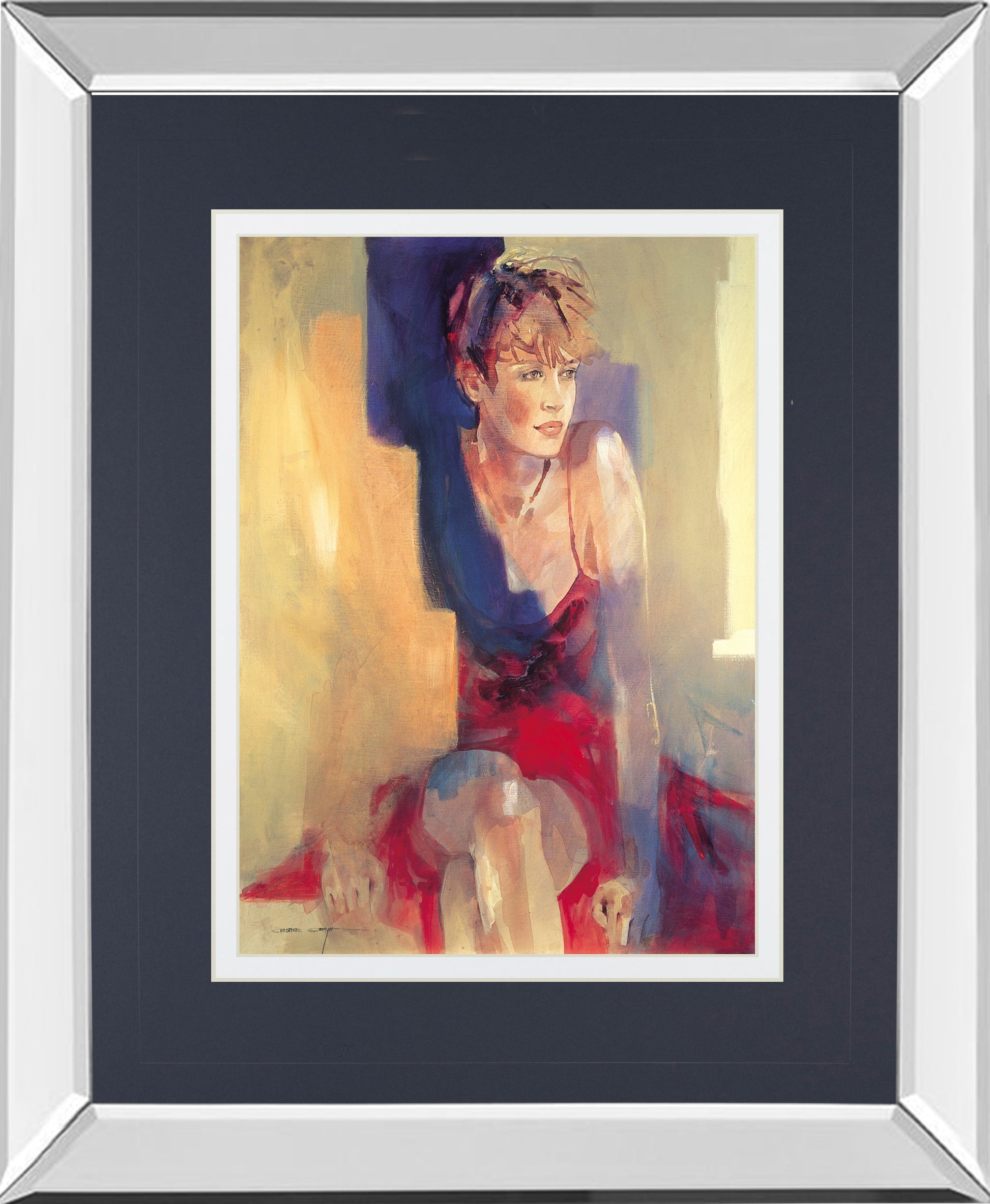 Mirrored Frame Odalisque L By Christine Comyn