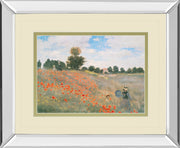 Mirrored Frame Wild Poppies, Near Argenteuil By Claude Monet