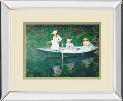 Mirrored Frame The Boat At Giverny By Claude Monet