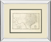 Mirrored Frame New Map Of The State Of Texas By Johnson And Wank