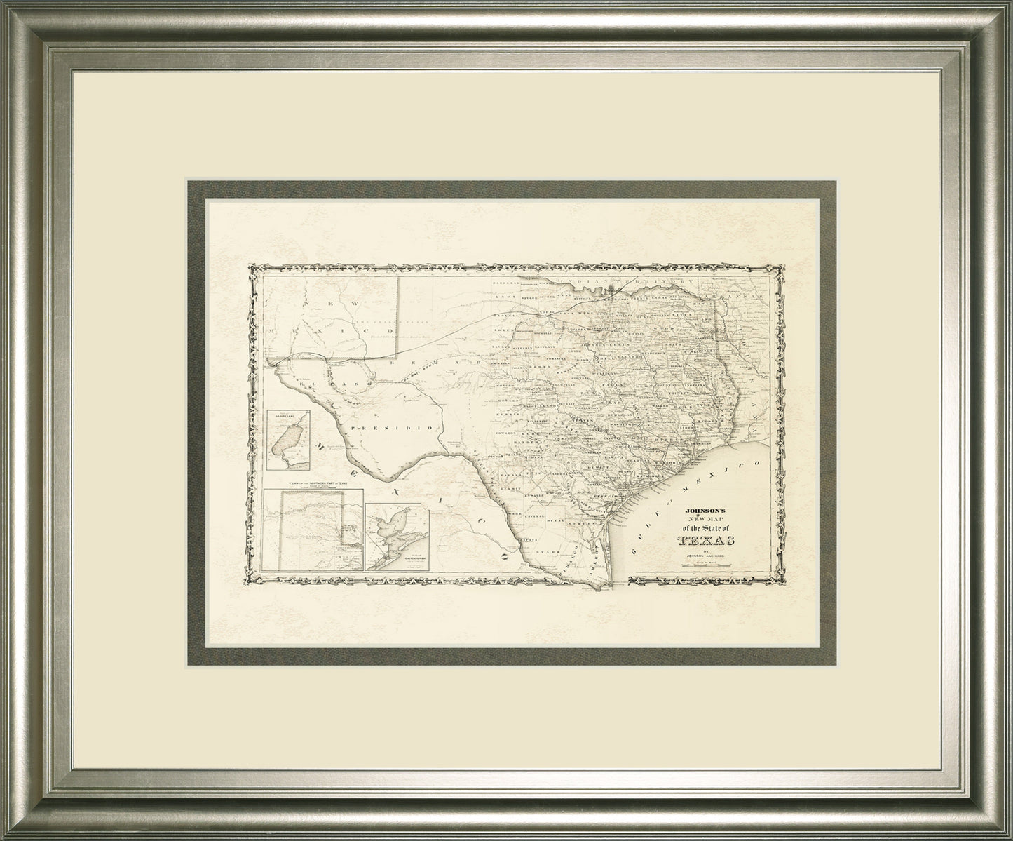 New Map Of The State Of Texas By Johnson And Wank