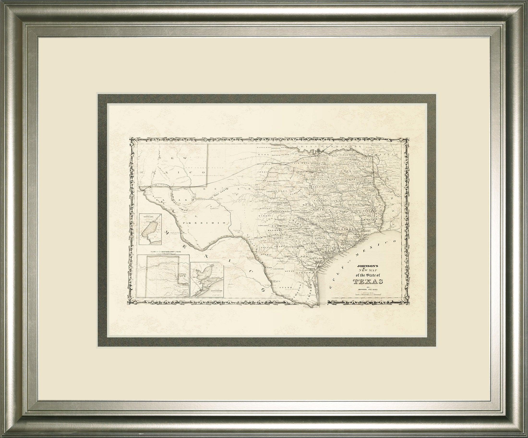 New Map Of The State Of Texas By Johnson And Wank