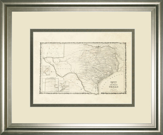 New Map Of The State Of Texas By Johnson And Wank