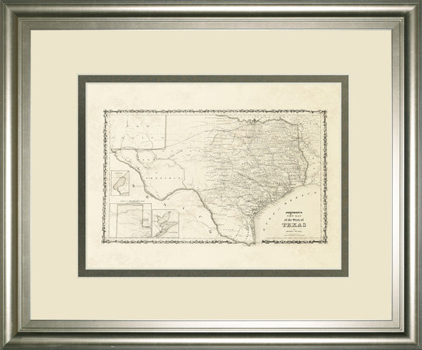 New Map Of The State Of Texas By Johnson And Wank