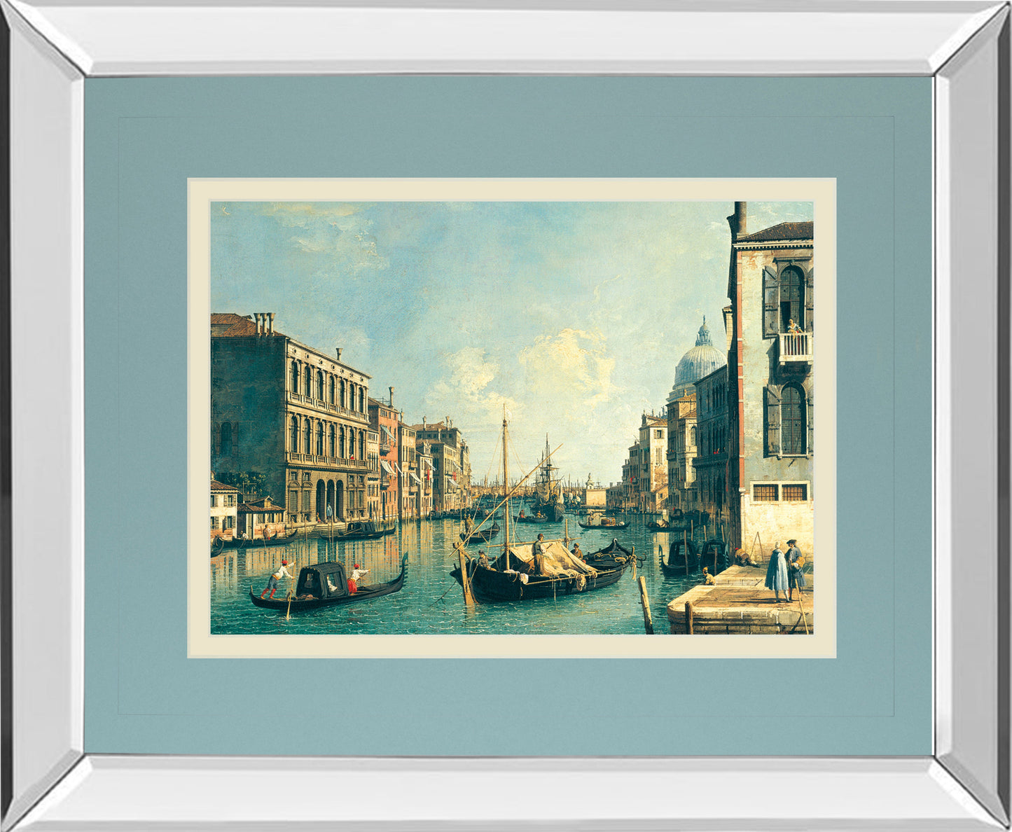 Mirrored Frame The Grand Canal, Venice The Rialto Bridge By Antonia Canaletto