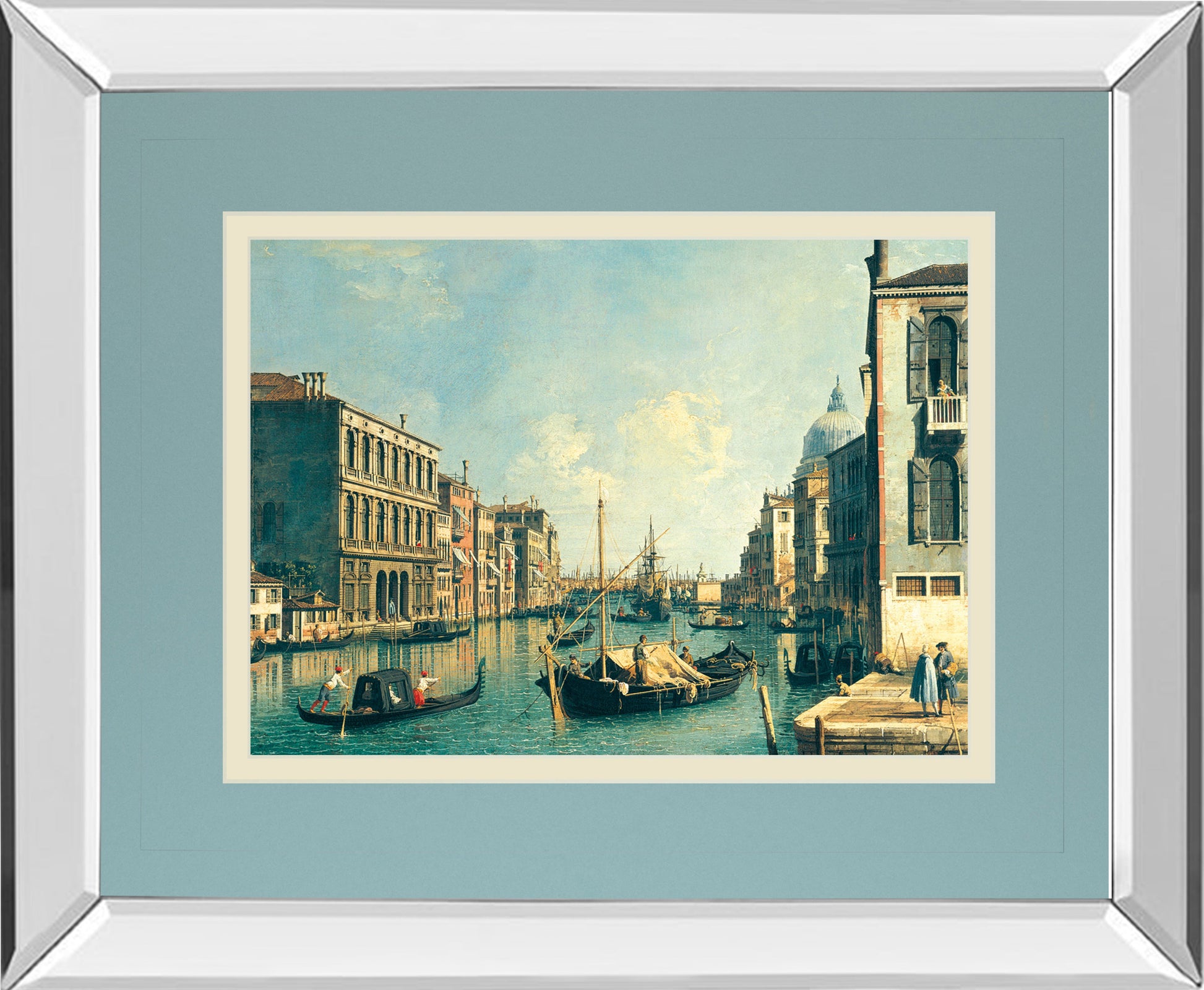 Mirrored Frame The Grand Canal, Venice The Rialto Bridge By Antonia Canaletto