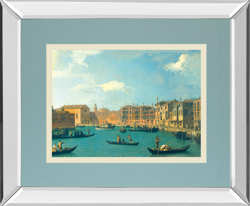 Mirrored Frame View Of The Canal Of Santa Chiara By Antonia Canaletto