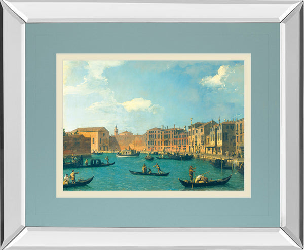 Mirrored Frame View Of The Canal Of Santa Chiara By Antonia Canaletto