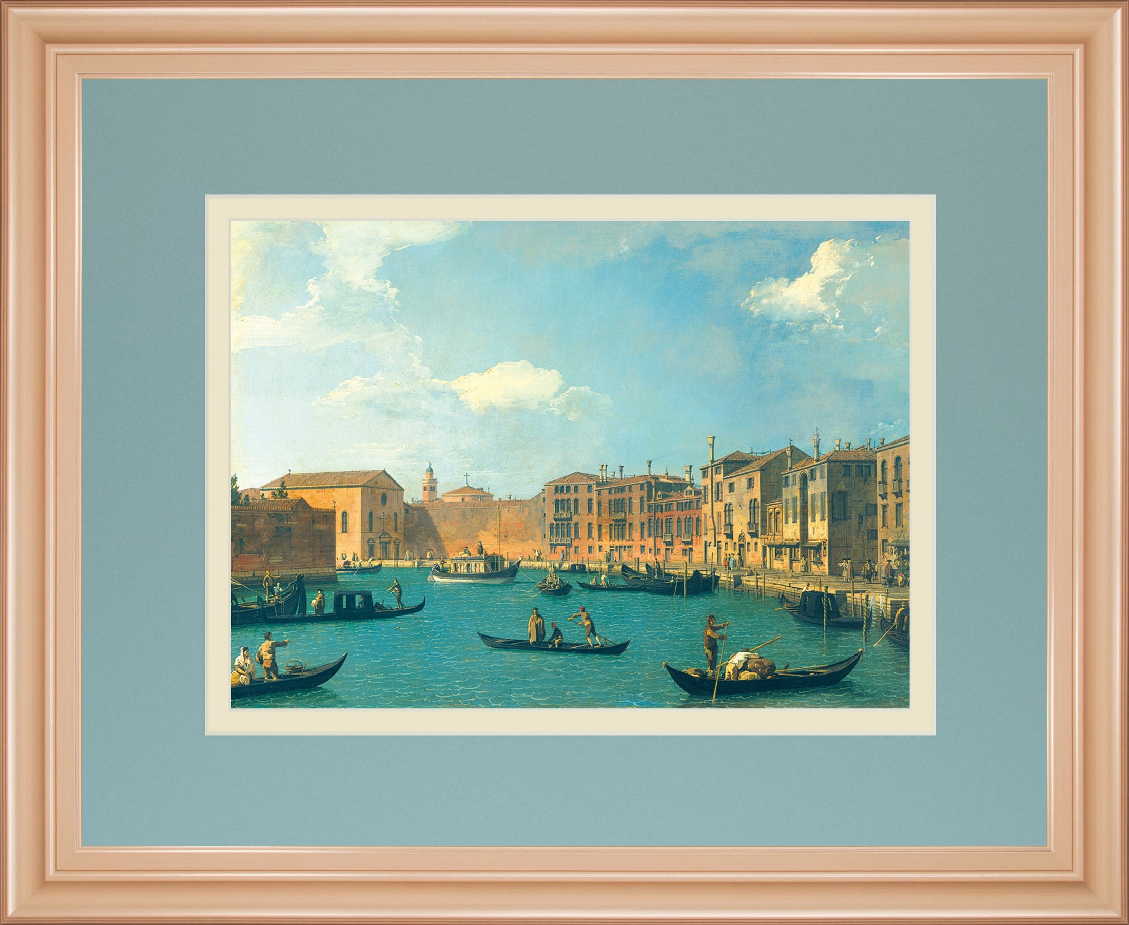 View Of The Canal Of Santa Chiara By Antonia Canaletto