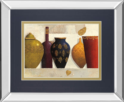 Mirrored Frame Jeweled Vessels By J. Wiens