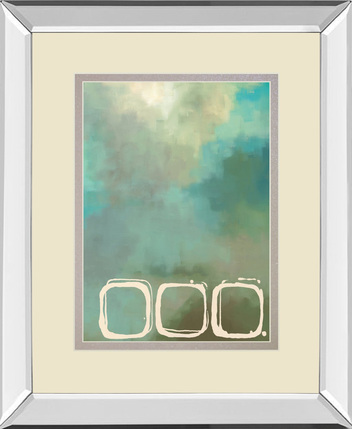Retro In Aqua And Khaki II By Laurie Maitland