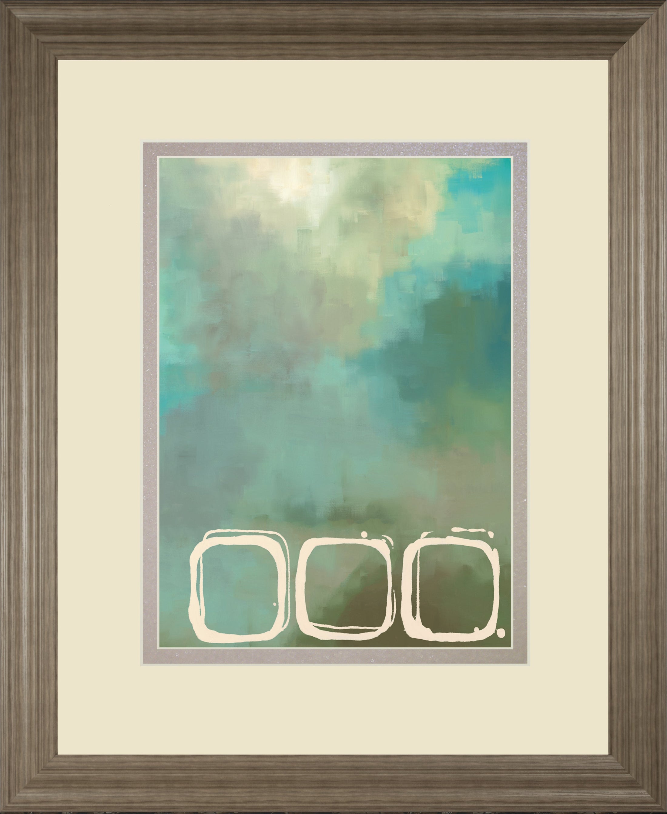 Retro In Aqua And Khaki II By Laurie Maitland