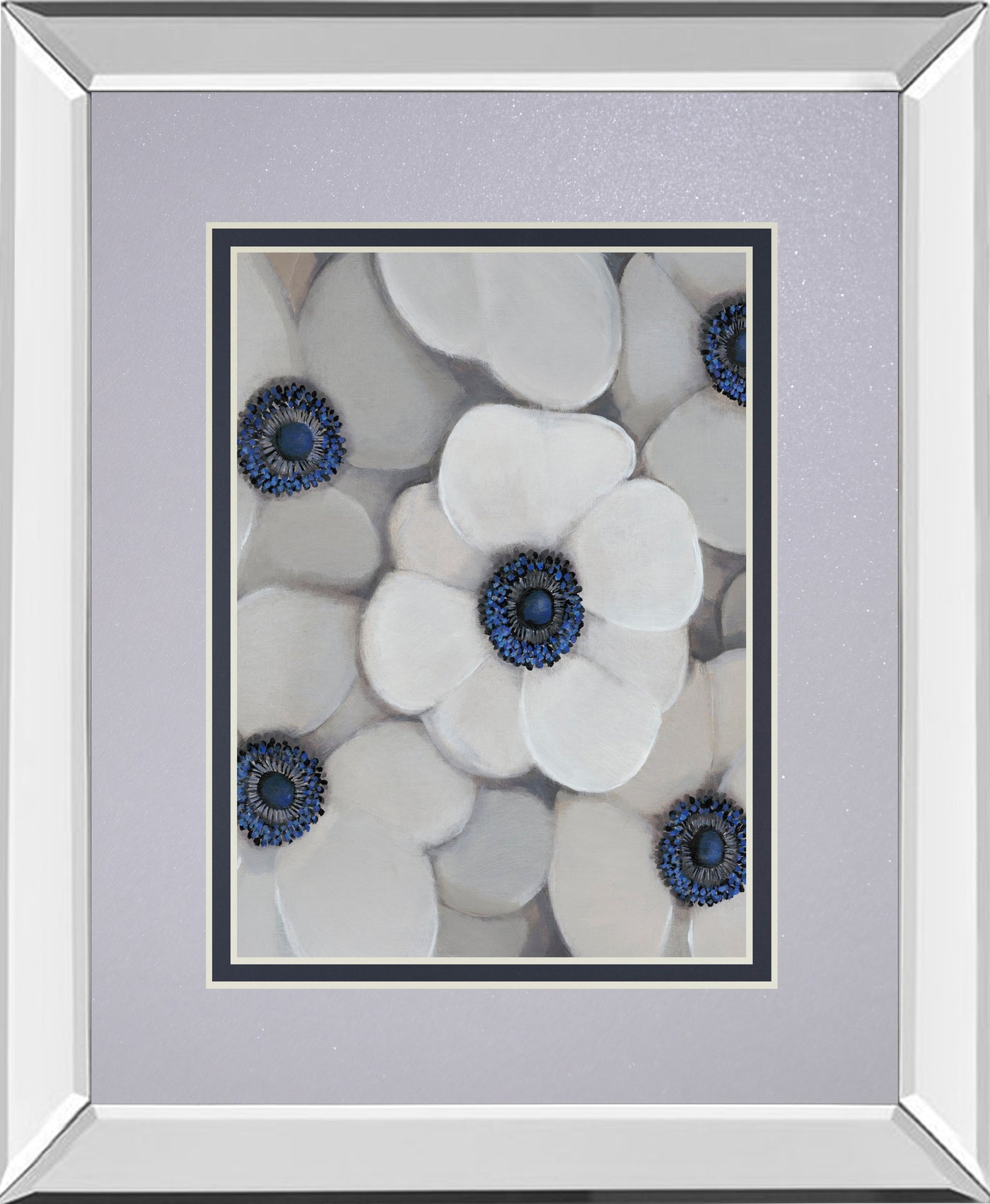 Mirrored Frame White Anemone I BY Tim OToole