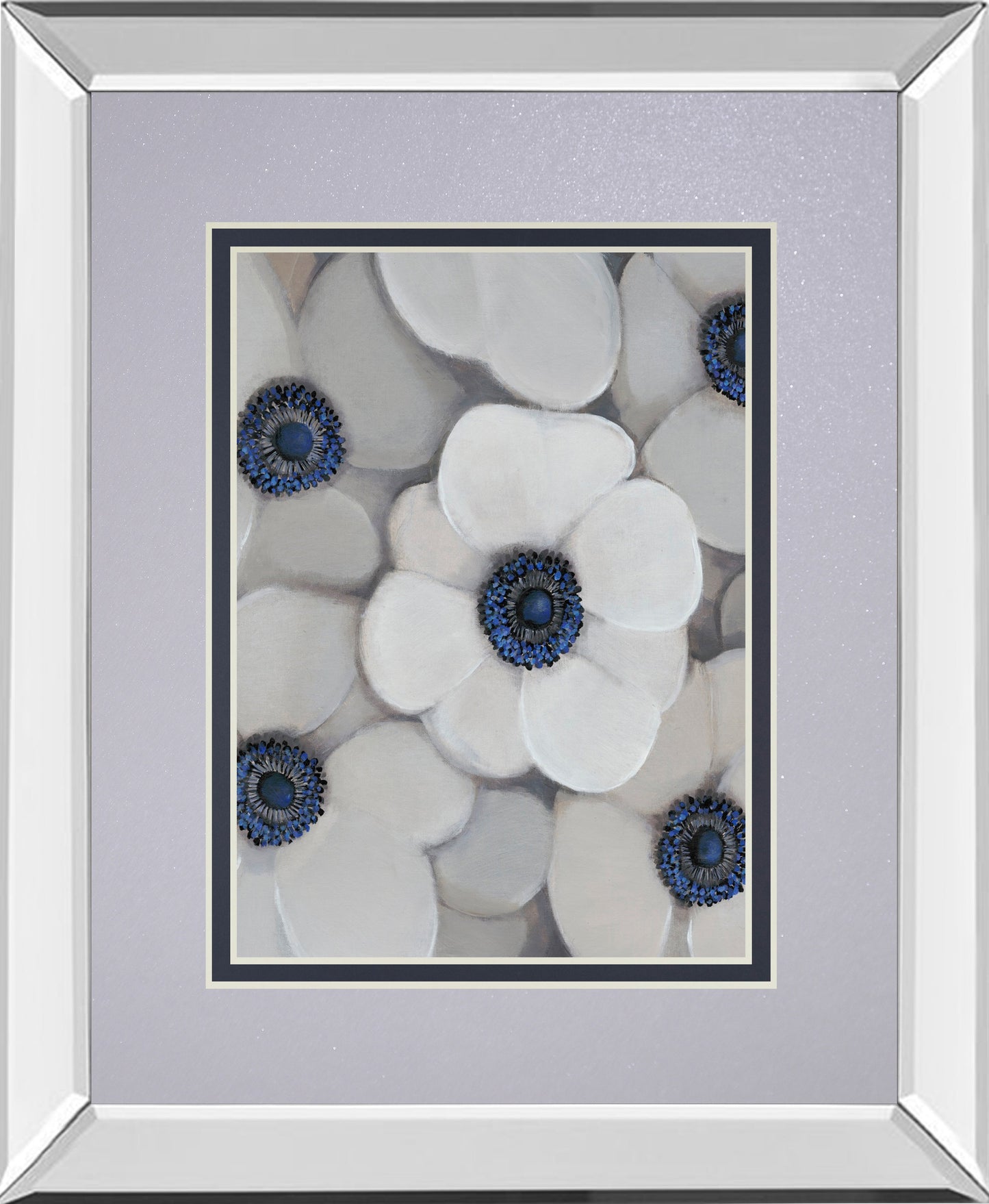 Mirrored Frame White Anemone I BY Tim OToole