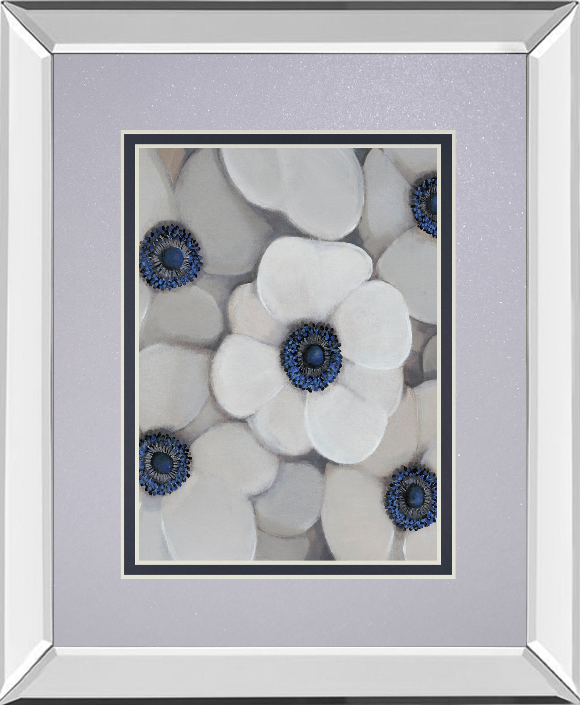 Mirrored Frame White Anemone I BY Tim OToole