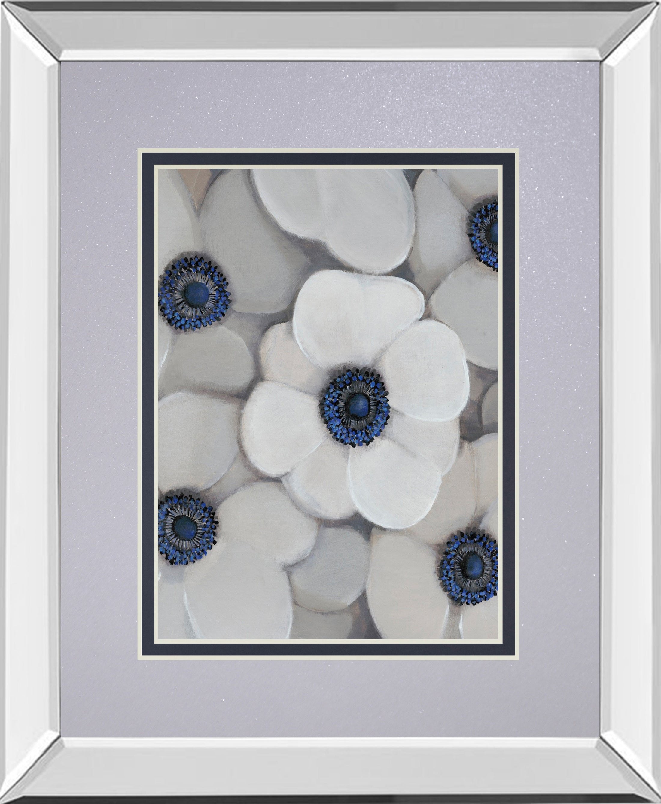 Mirrored Frame White Anemone I BY Tim OToole