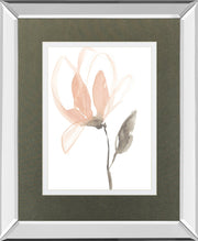 Mirrored Frame Blush Petals I BY Jennifer Goldberger