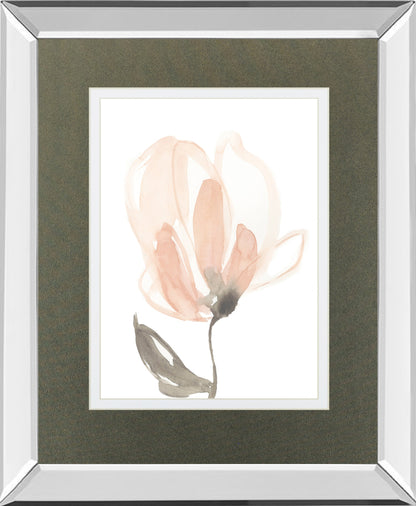 Mirrored Frame Blush Petals II BY Jennifer Goldberger