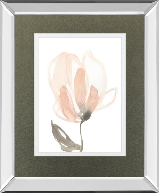 Mirrored Frame Blush Petals II BY Jennifer Goldberger