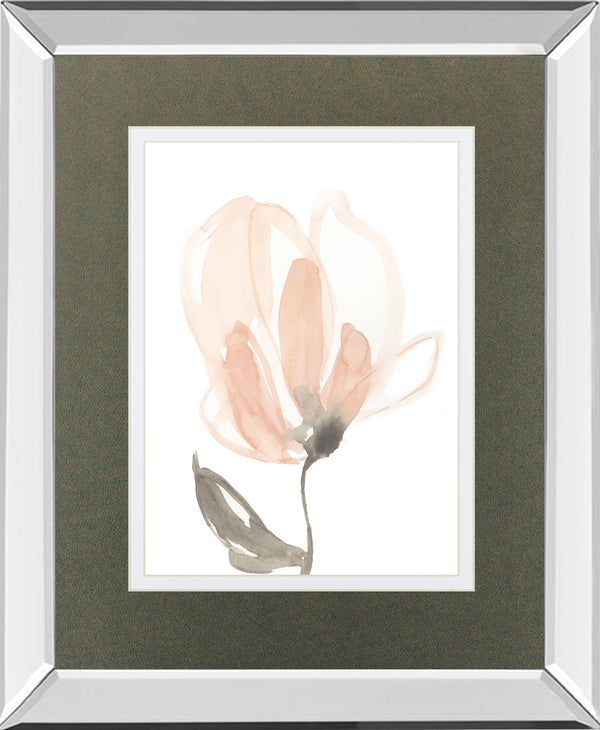 Mirrored Frame Blush Petals II BY Jennifer Goldberger