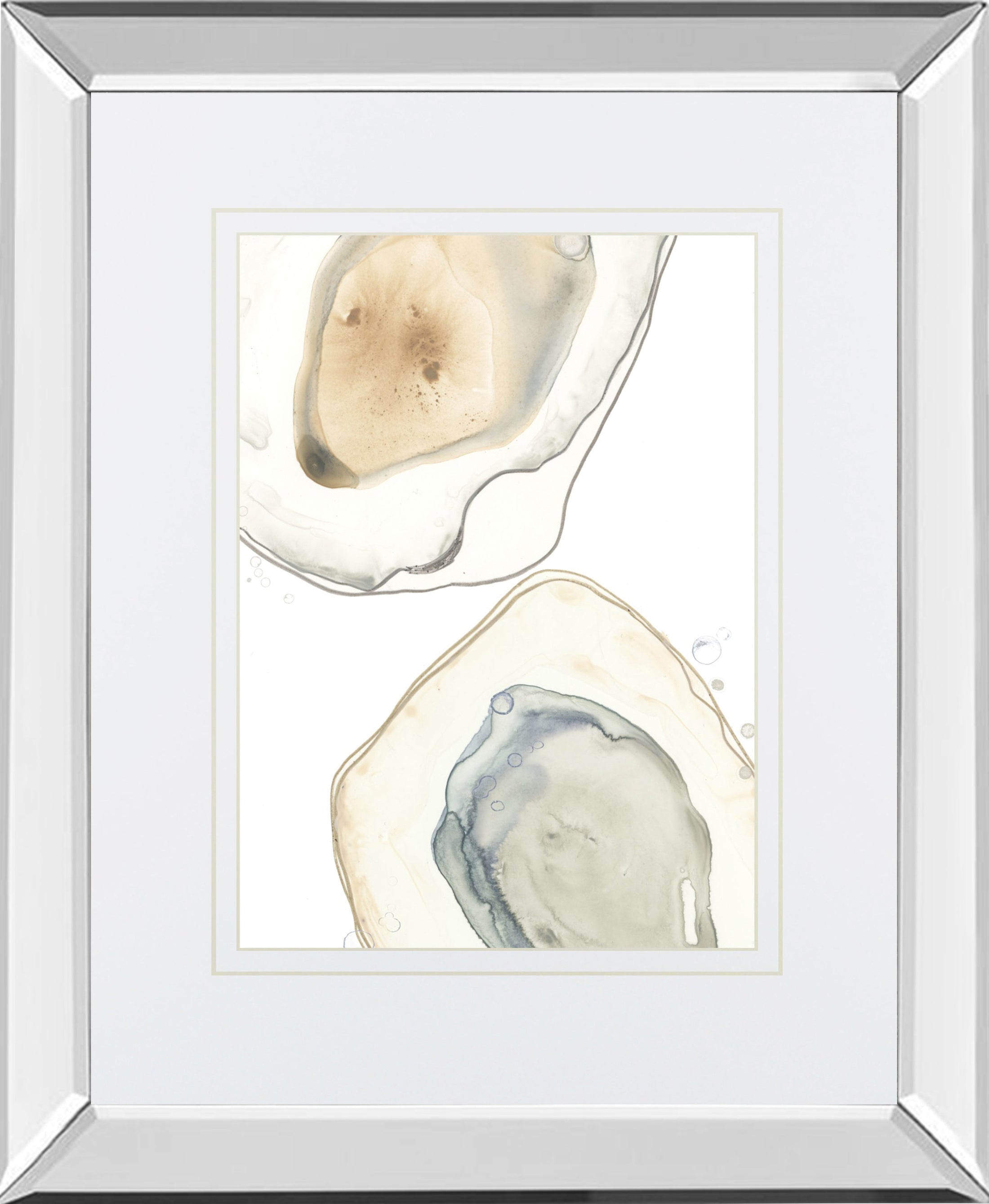 Mirrored Frame Ocean Oysters III BY June Erica Vess