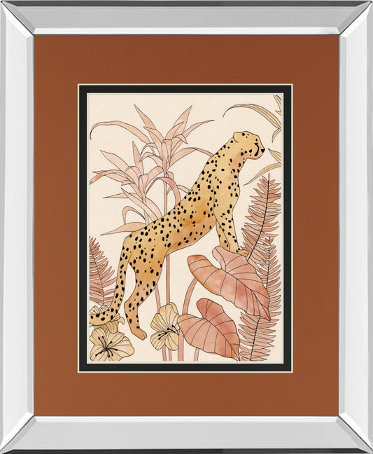 Mirrored Frame Blush Cheetah II BY Annie Warren