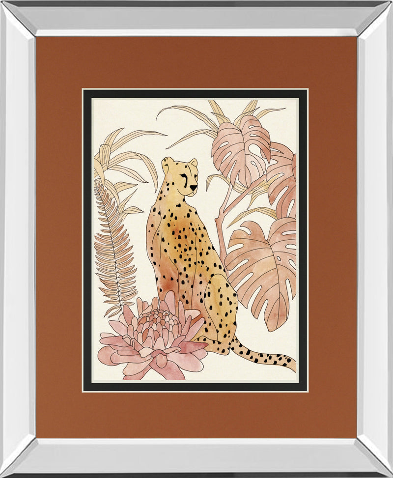 Mirrored Frame Blush Cheetah III BY Annie Warren