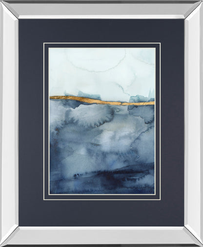 Mirrored Frame Coastal Horizon I BY Victoria Borges