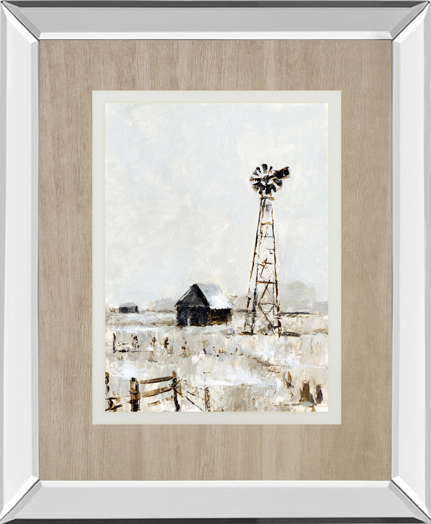 Mirrored Frame Rustic Prairie II BY Ethan Harper
