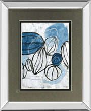 Mirrored Frame Blue Lanterns II BY June Erica Vess