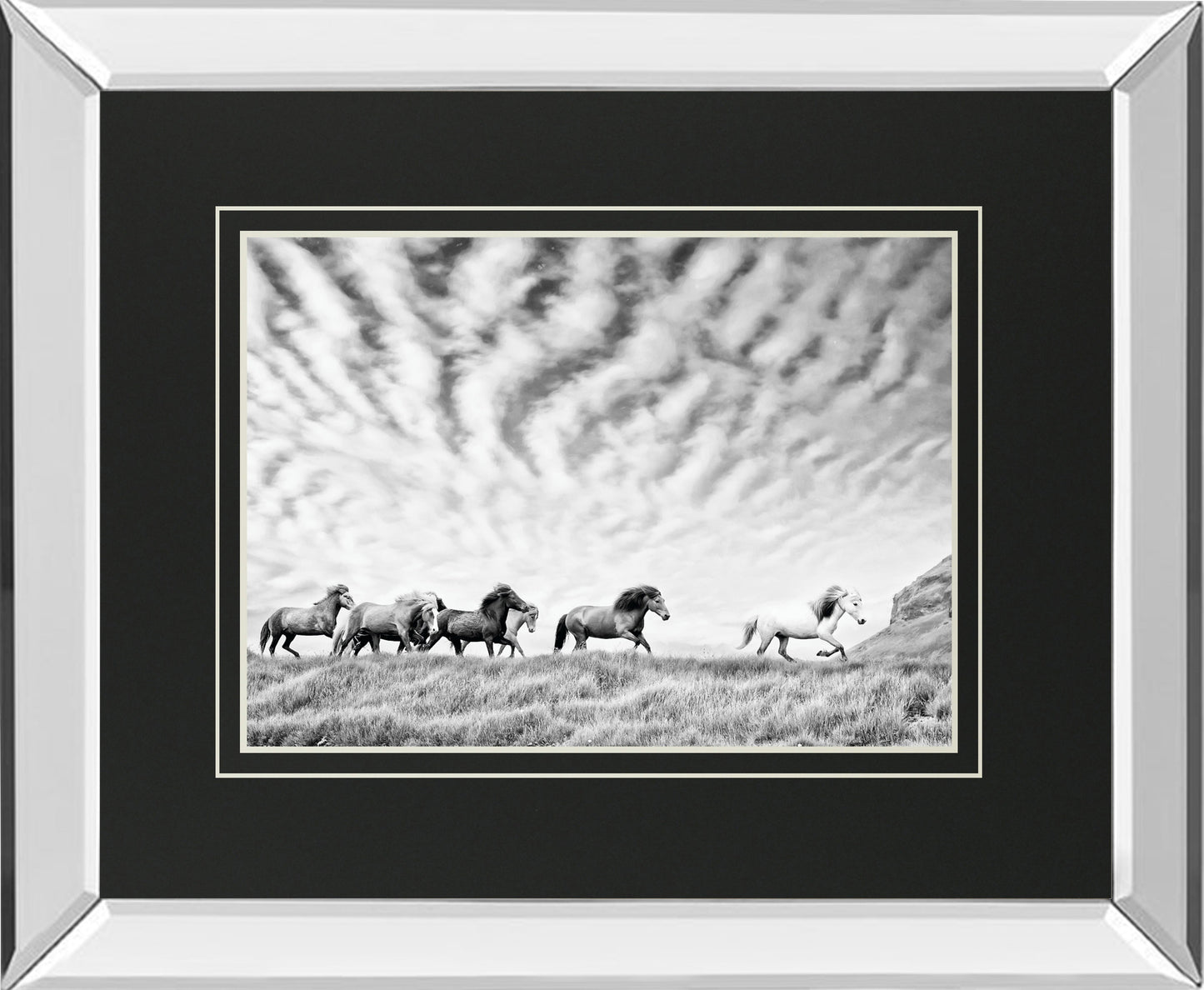 Mirrored Frame Horse Run III BY PHBurchett