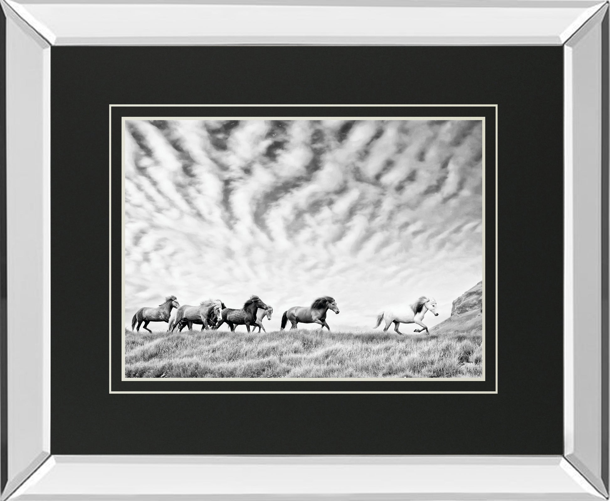 Mirrored Frame Horse Run III BY PHBurchett