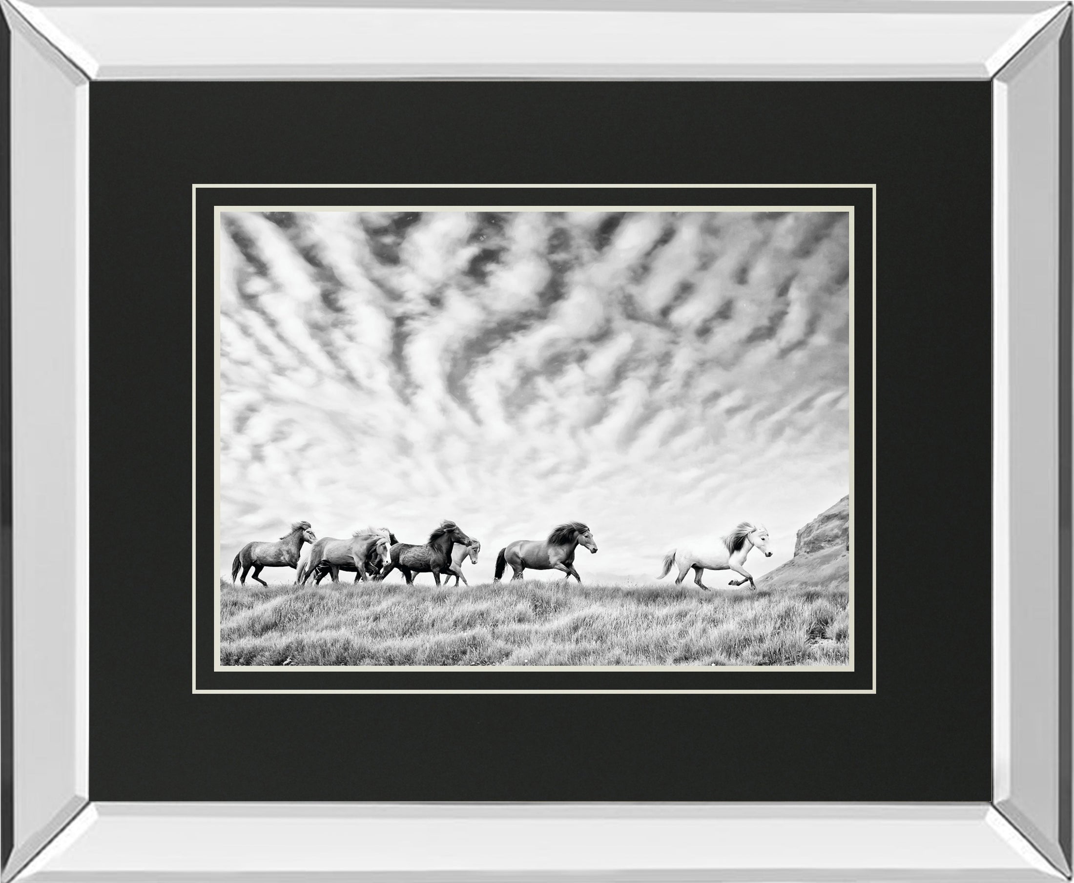 Mirrored Frame Horse Run III BY PHBurchett