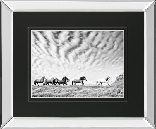 Mirrored Frame Horse Run III BY PHBurchett