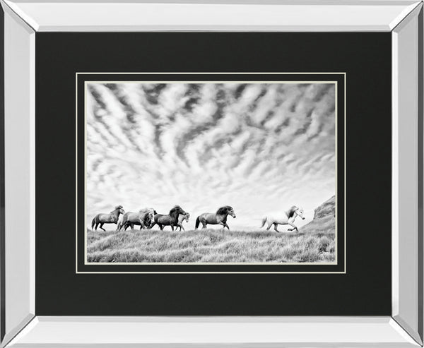 Mirrored Frame Horse Run III BY PHBurchett