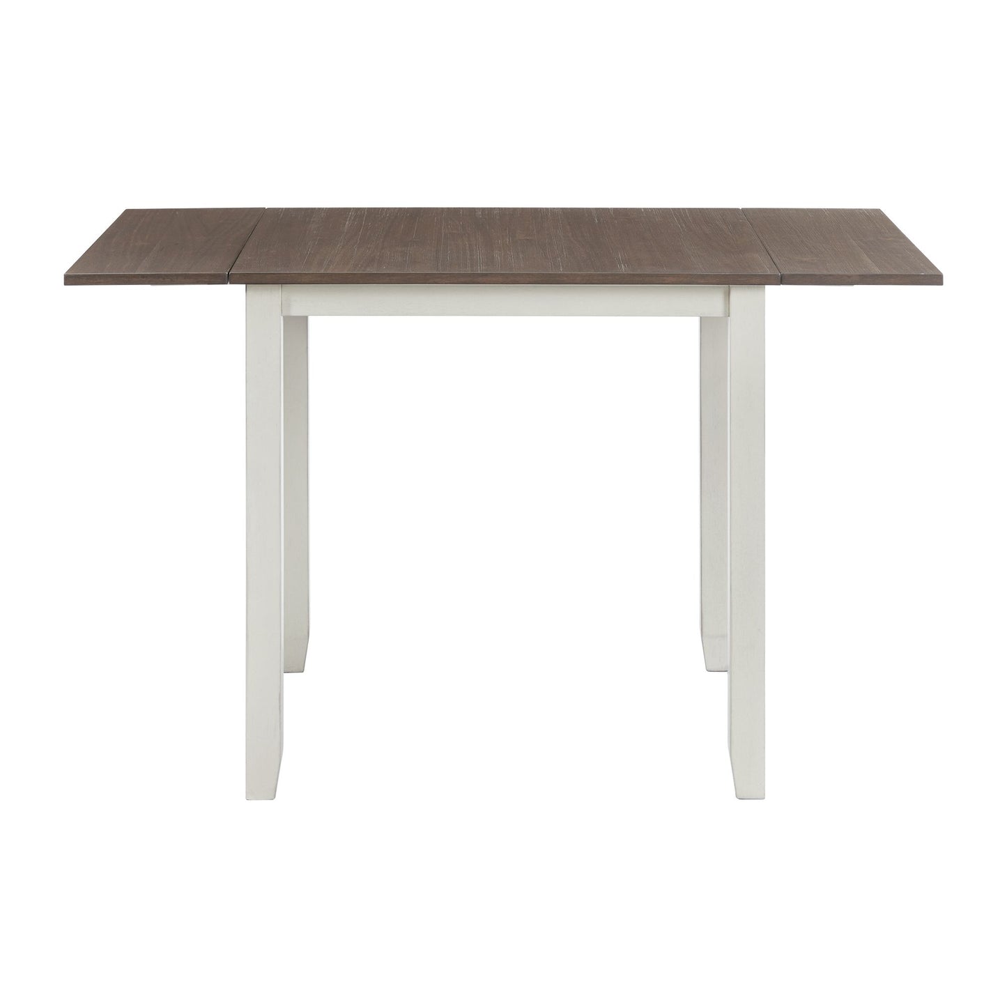 Martin 3 pc Drop Leaf Dining Set (Dark Brown Top - White Base)