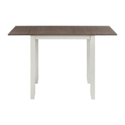 Martin 3 pc Drop Leaf Dining Set (Dark Brown Top - White Base)
