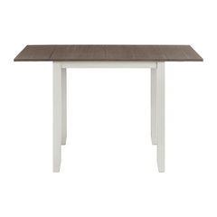 Martin 3 pc Drop Leaf Dining Set (Dark Brown Top - White Base)